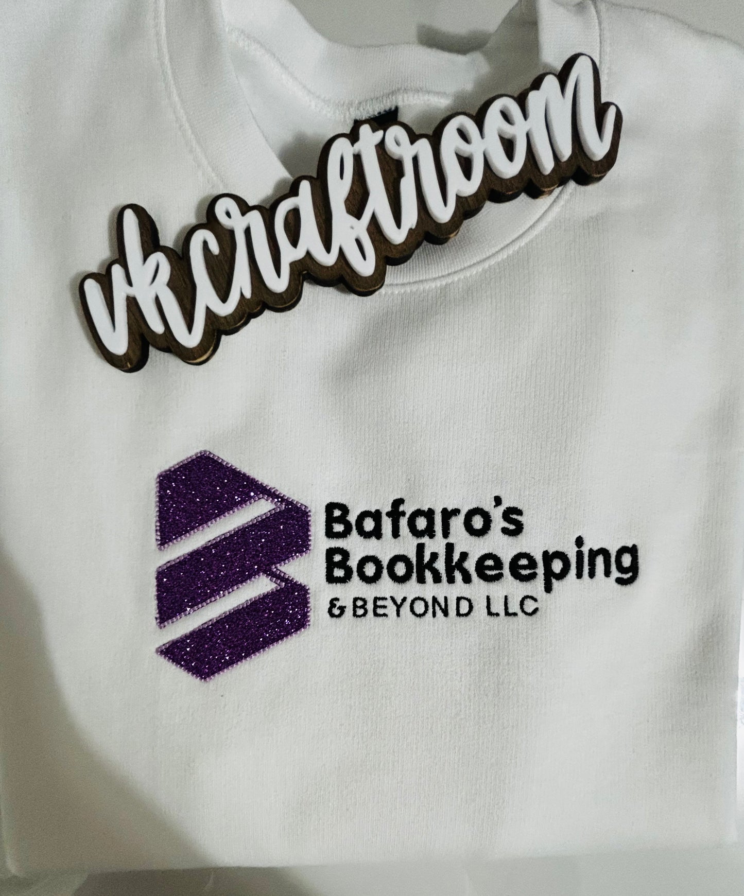 Custom Sweatshirt, Bafaro's Bookkeeping Sweatshirt, Logo Sweatshirt, Embroidered Sweatshirt