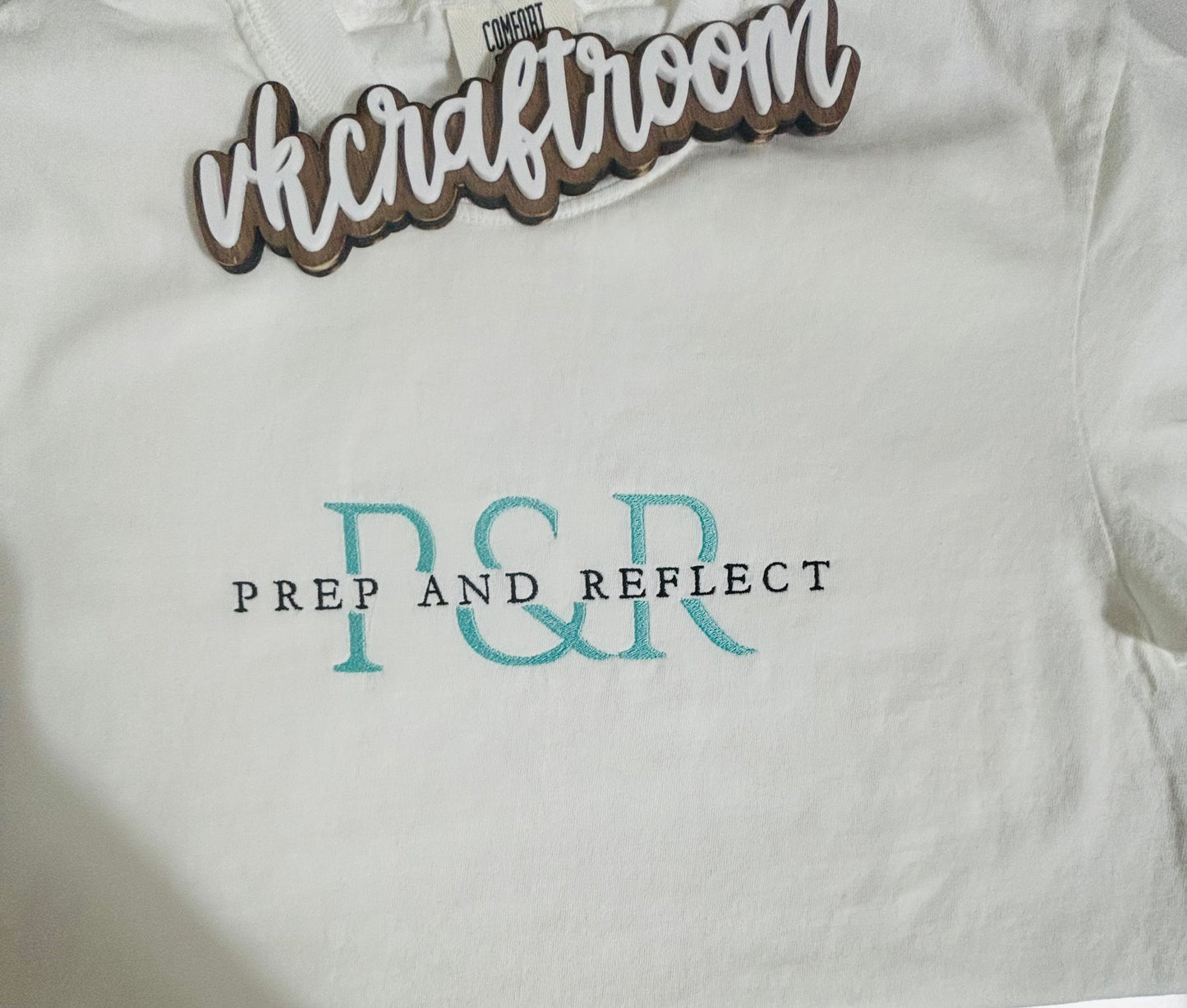 Prep and Reflect Custom T-shirt, Logo T-shirt, Embroidered Logo Shirt