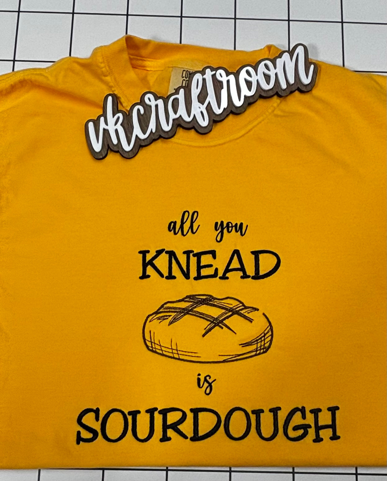 All You Knead is Sourdough Embroidered T-shirt, Sourdough T-shirt, Unisex Gift for Her