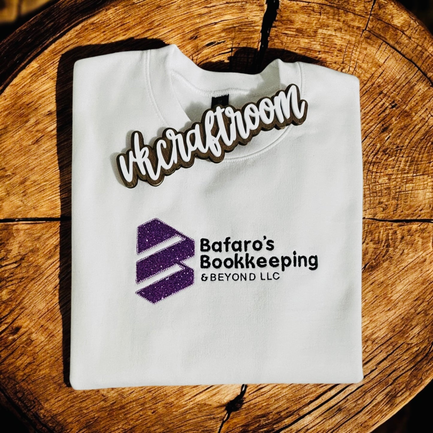Custom Sweatshirt, Bafaro's Bookkeeping Sweatshirt, Logo Sweatshirt, Embroidered Sweatshirt