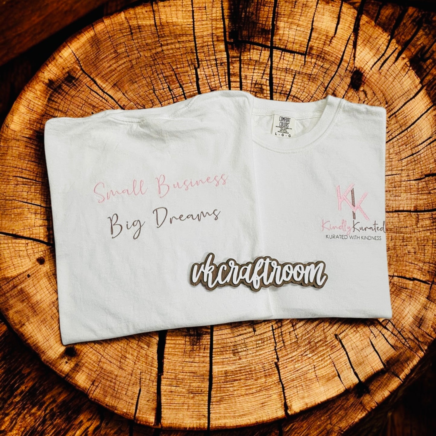 Custom Logo Shirt, Embroidered Custom Shirt, Kindly Kurated T-shirt