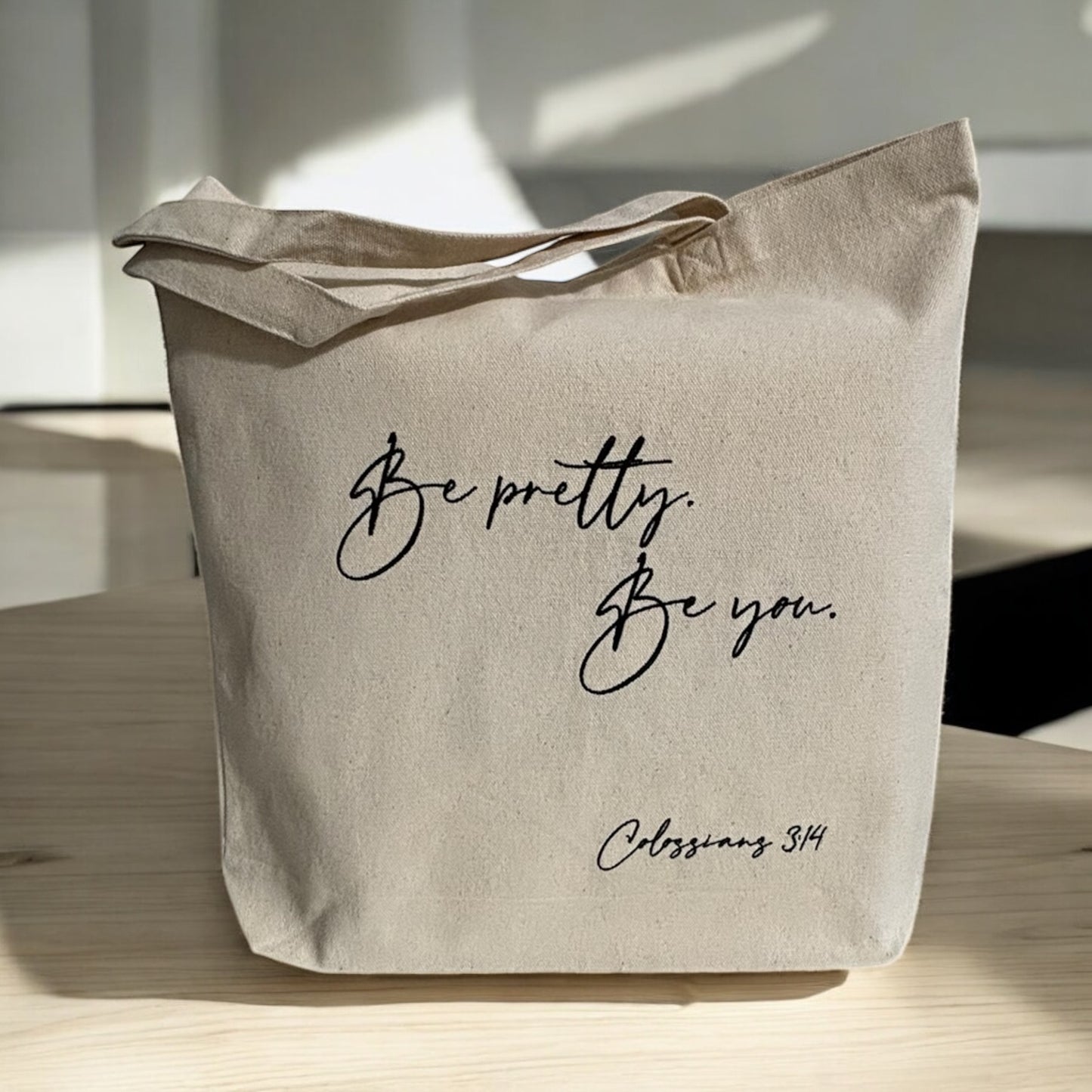 All Things Pretty Tote Bag, Be Pretty, Be You Embroidered Tote Bag, Custom Embroidered Tote