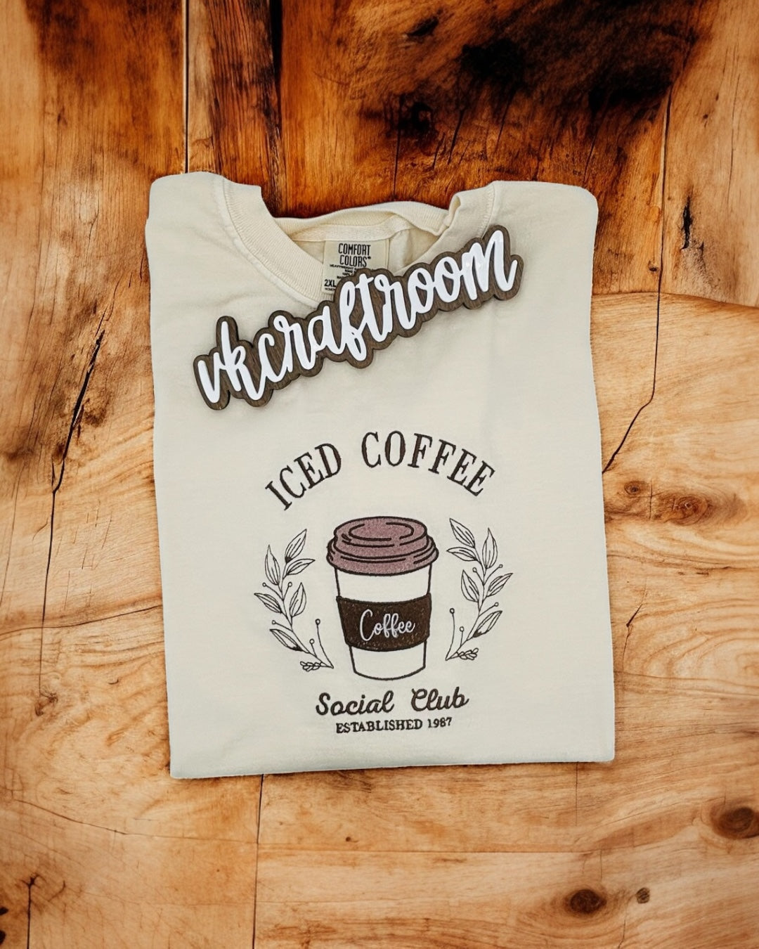 Coffe Lover Embroidered Crop Tee, Social Club Embroidered Tee