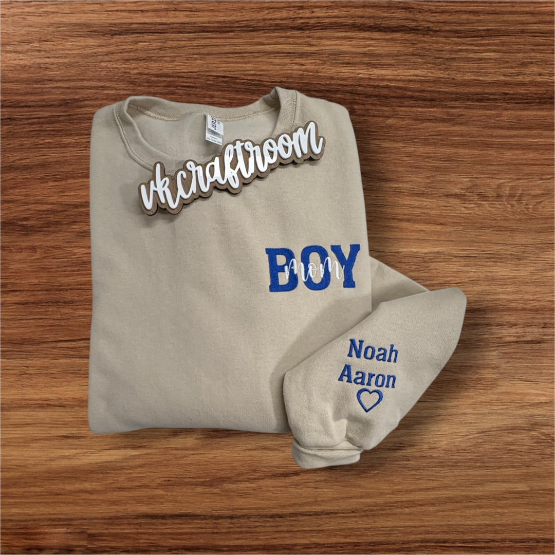 Custom Boy Mama Sweatshirt