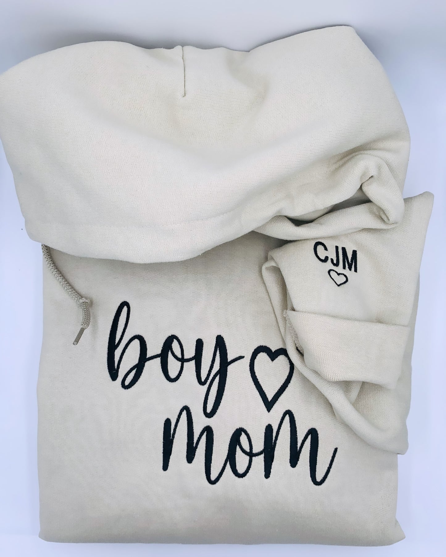 Boy Mom Hoodie, Mom Style Hoodie, Gift for Mom, Embroidered Boy Mom Hoodie