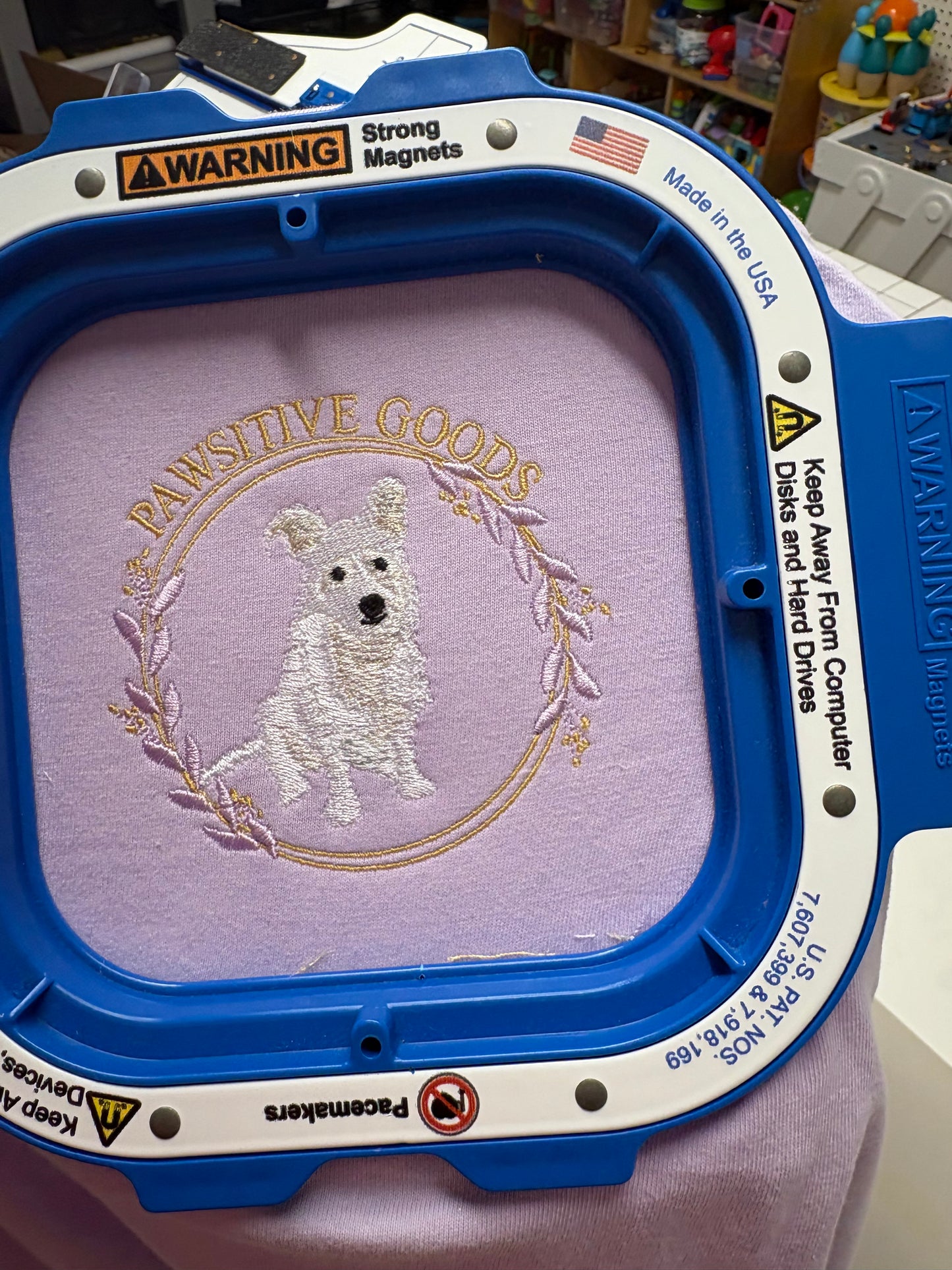 Custom Embroidered T-shirt Pawsitive Goods