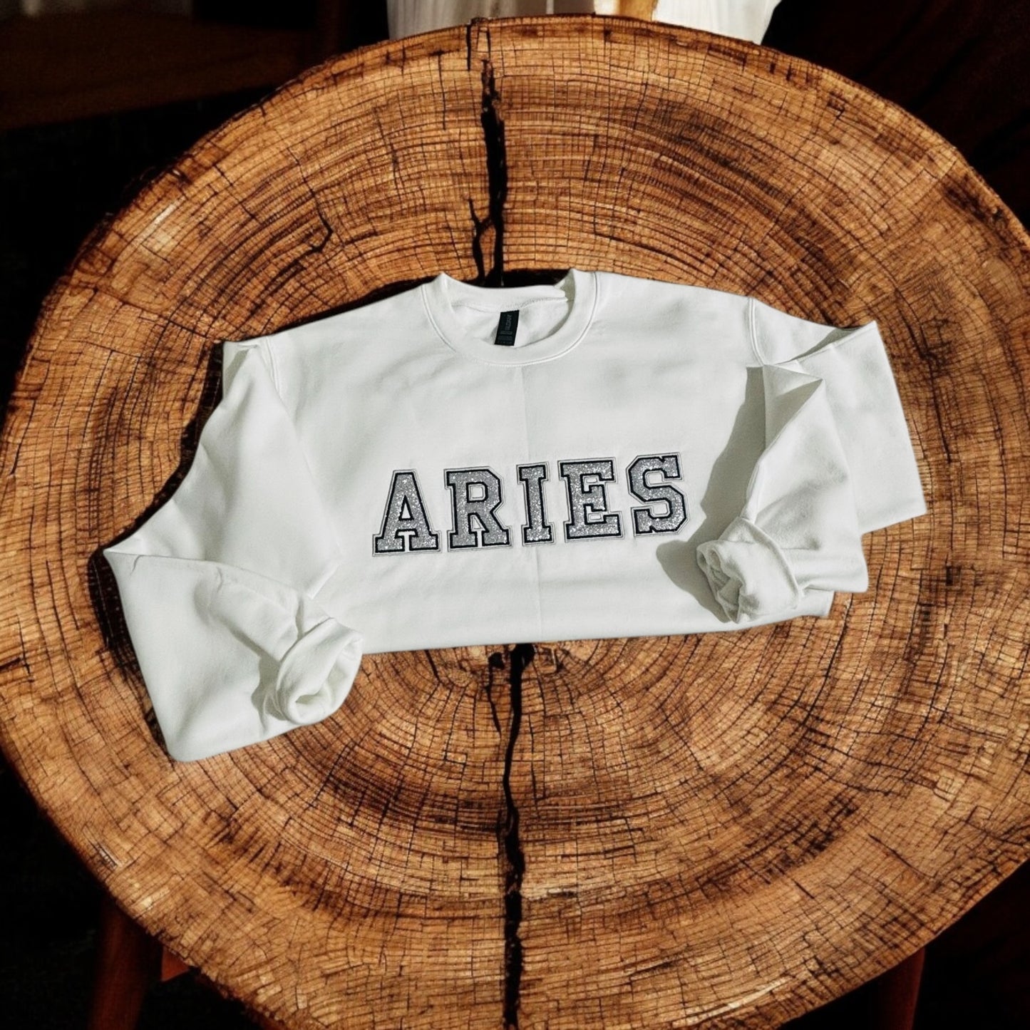 Aries Sweatshirt, Horoscope Sweatshirt, Embroidered Sweatshirt, Gift for Her