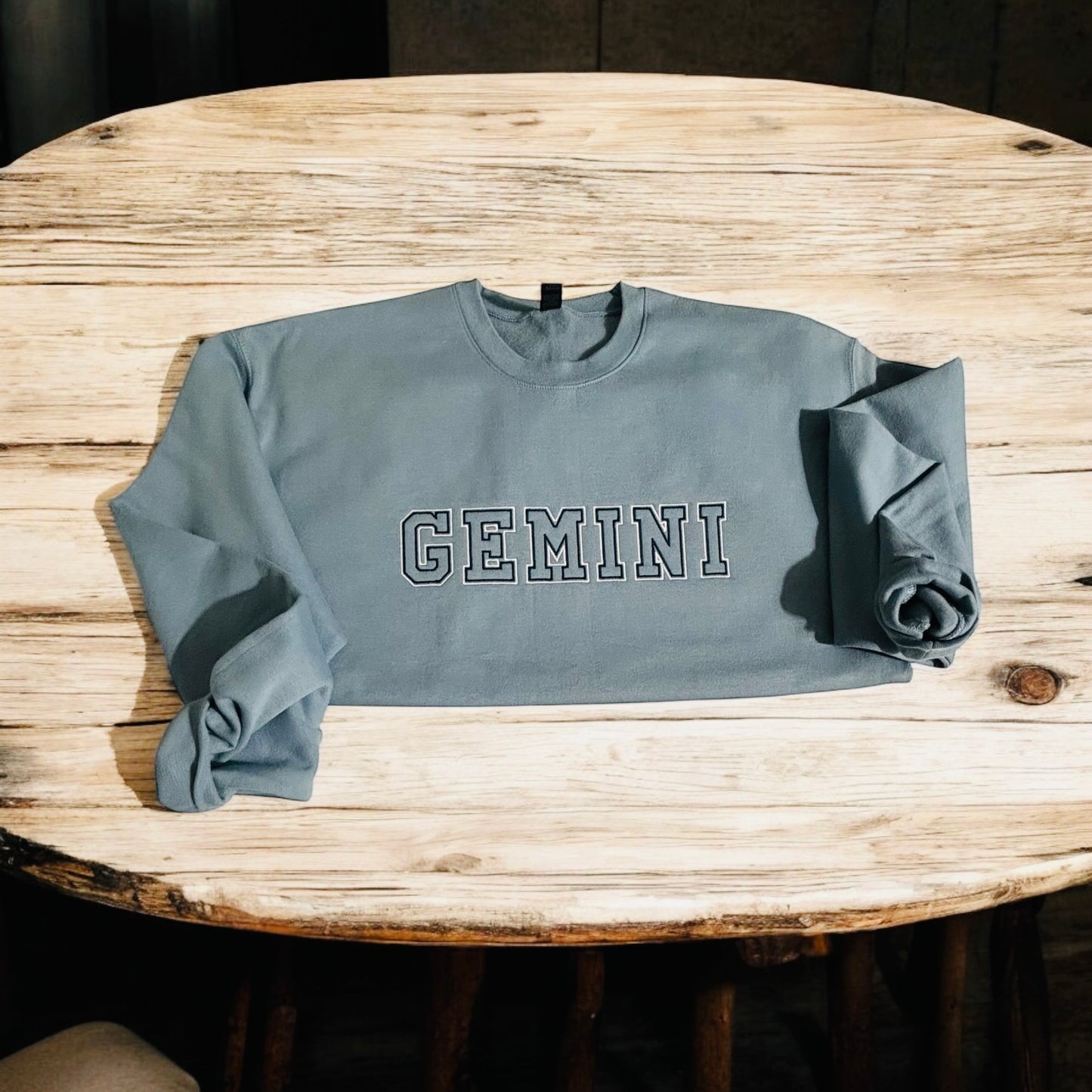 Gemini Sweatshirt, Gemini Embroidered Sweatshirt, Embroidered Sweatshirt, Embroidered Gift For Him