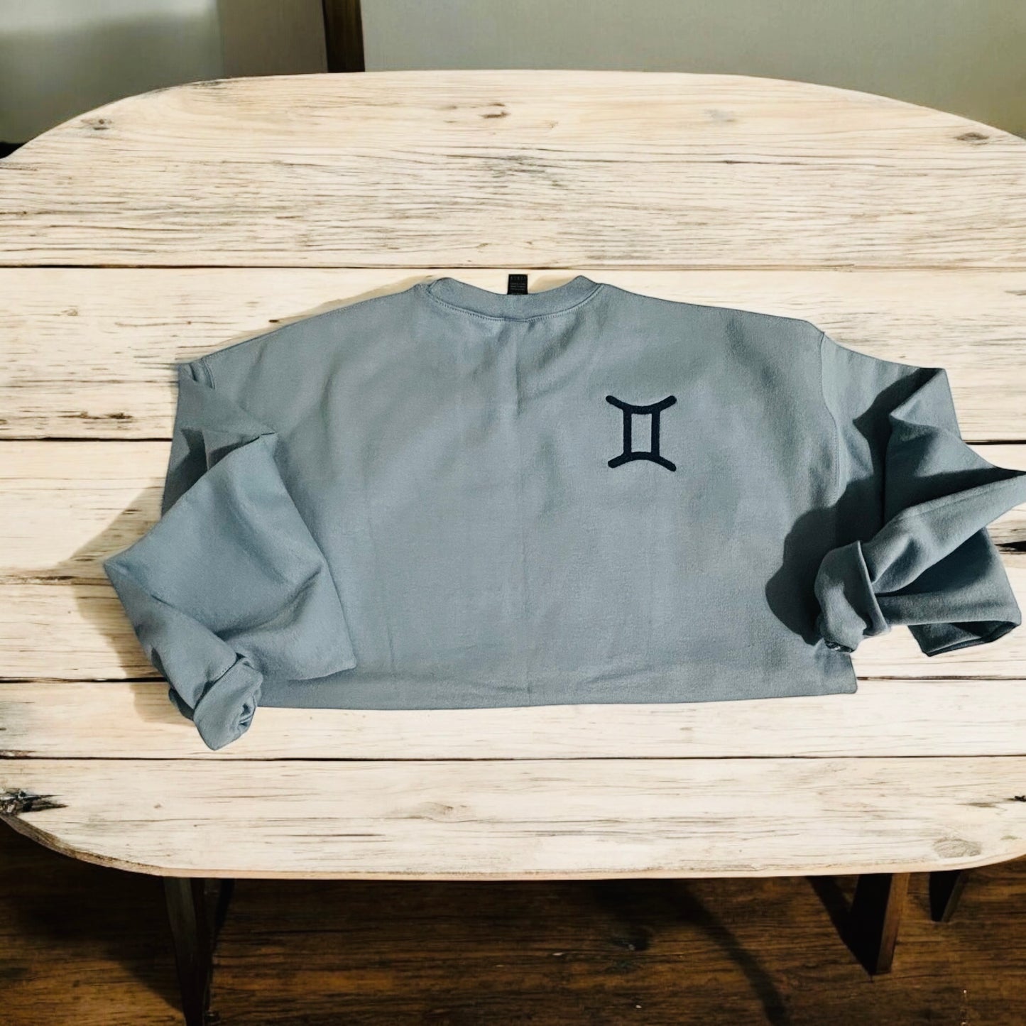 Gemini Sweatshirt, Gemini Embroidered Sweatshirt, Embroidered Sweatshirt, Embroidered Gift For Him