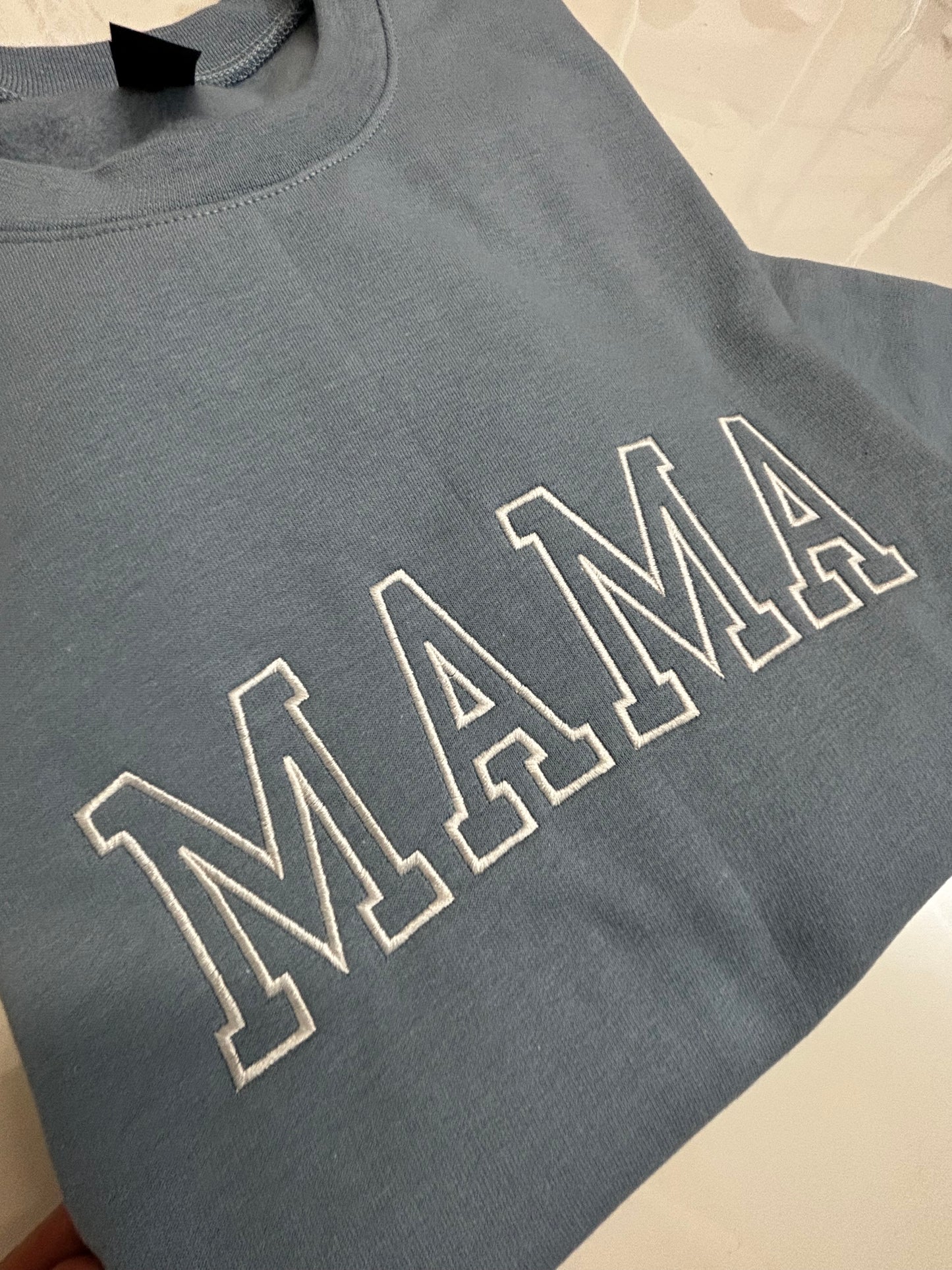 Mama Sweatshirt, Created with a Purpose Sweatshirt, Mom Sweatshirt, Gift for Mom, Embroidered Mama Sweatshirt, Personalized Gift for Her, Customized Mama Sweatshirt