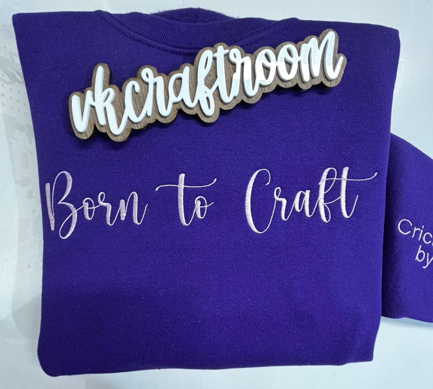 Born to Craft Custom Sweatshirt, Embroidered Sweatshirt, Custom Logo Sweatshirt