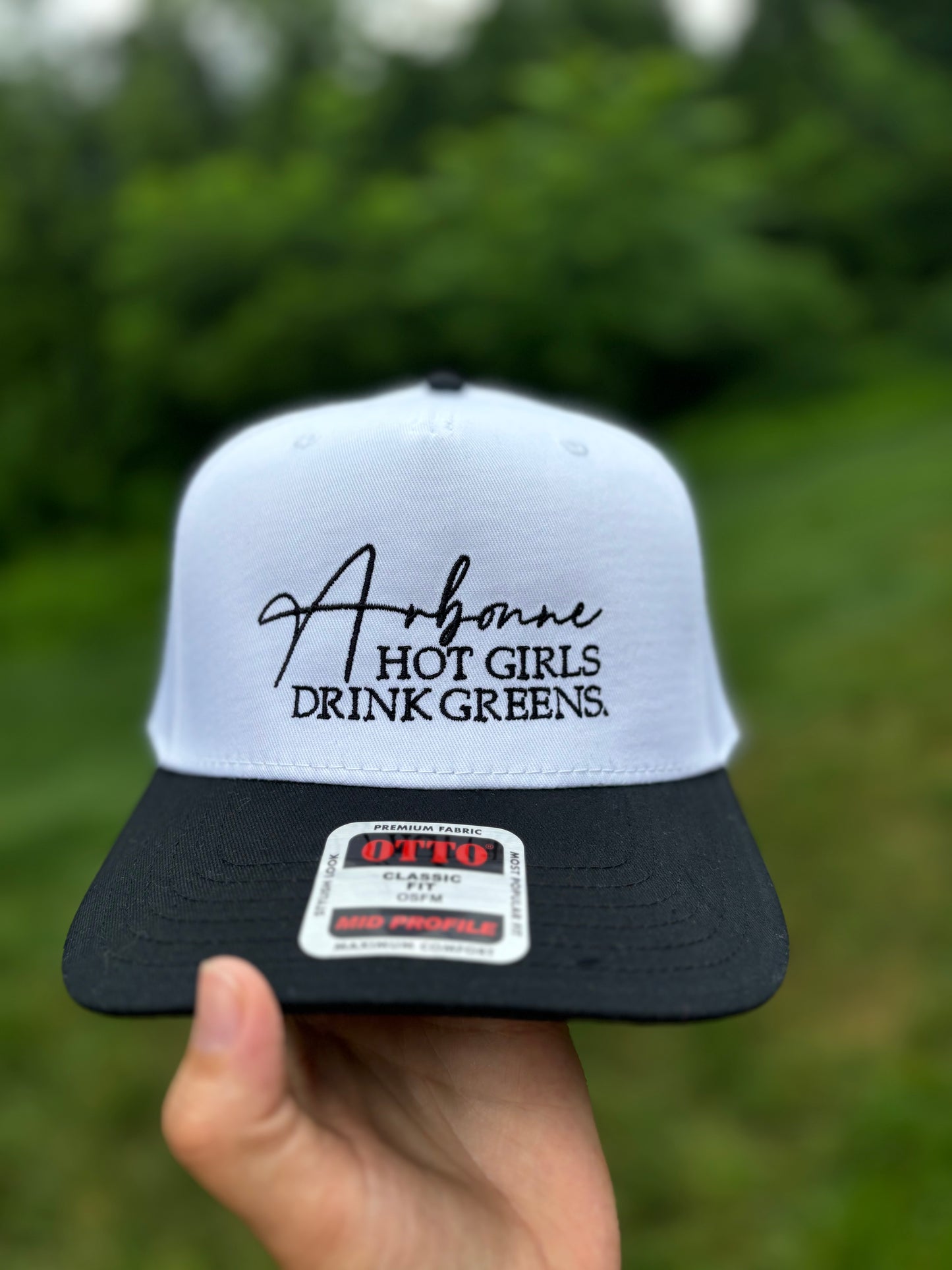 Custom Arbonne Hat, Embroidered Hat, Hot Girls Drink Greens Hat
