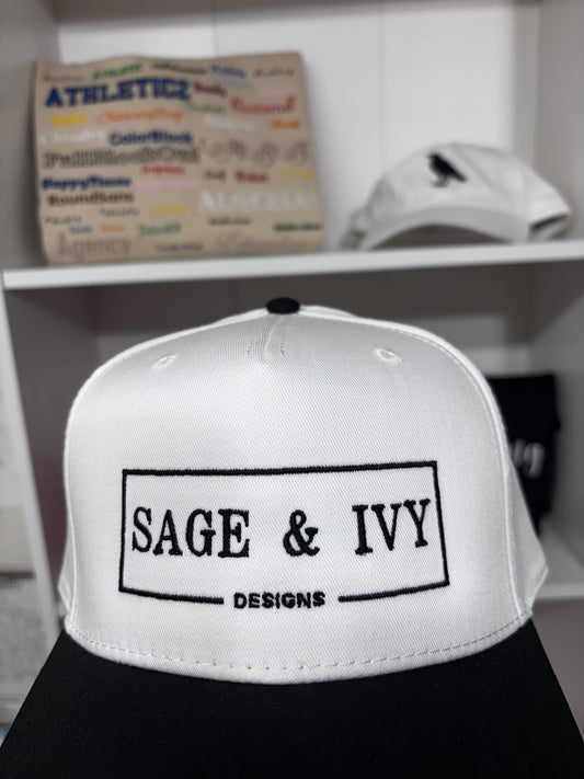 Custom Embroidered Hat Sage and Ivy