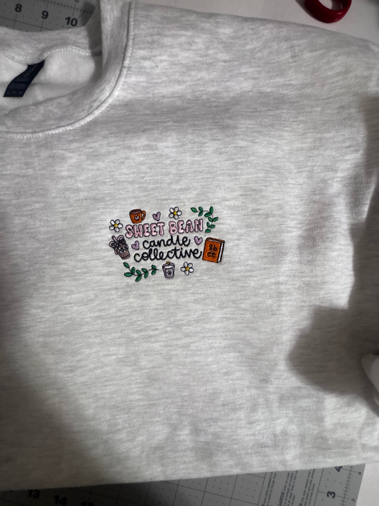 Custom Sweet Bean Embroidered Sweatshirt