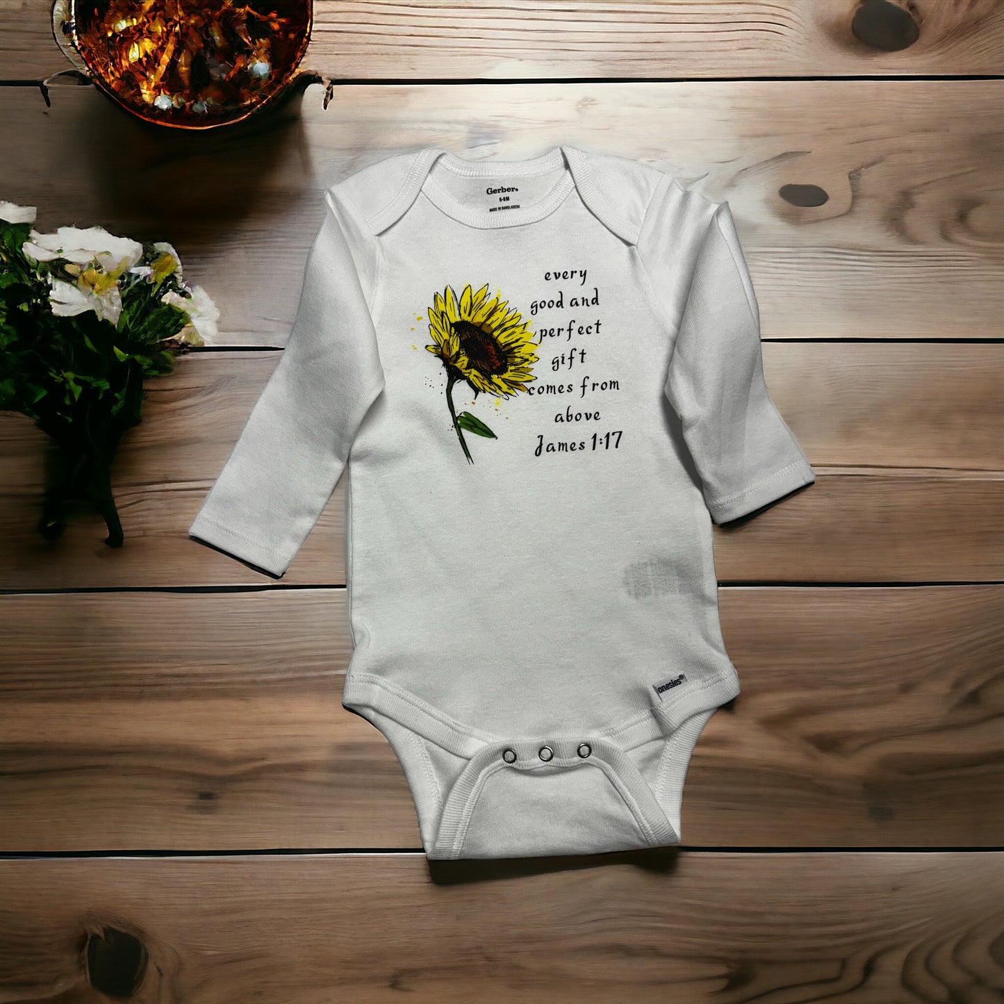 Every Good And Perfect Gift Onesie, Perfect Gift Onesie, Comes Form Above Onesie.