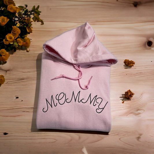 Mommy Hoodie, Custom Hoodie, Mother's Day Gift, Gift For Mom, Embroidered Mommy Hoodie