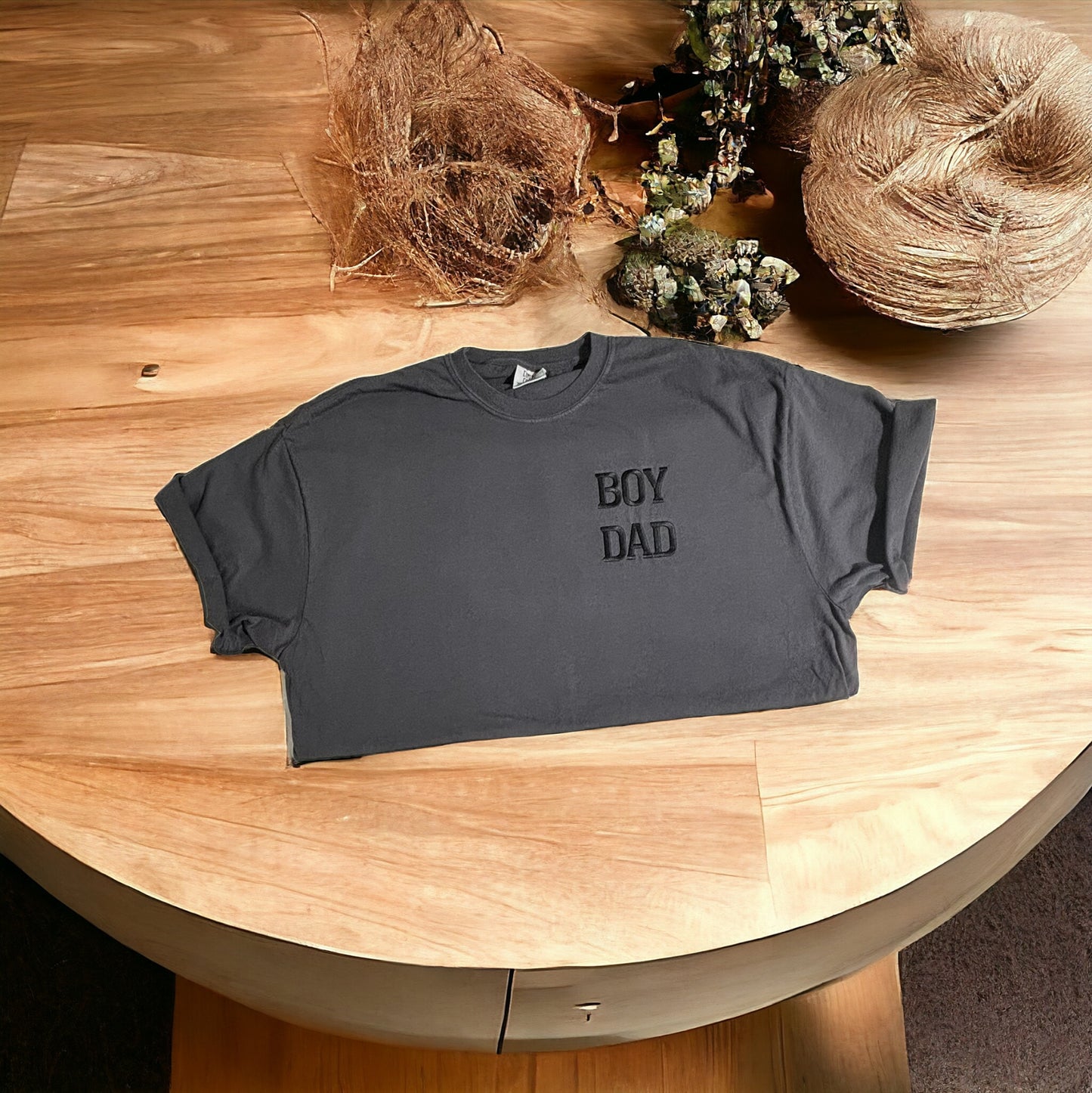 Boy Dad T-shirt, Embroidered Boy Dad T-shirt, Gift for Dad