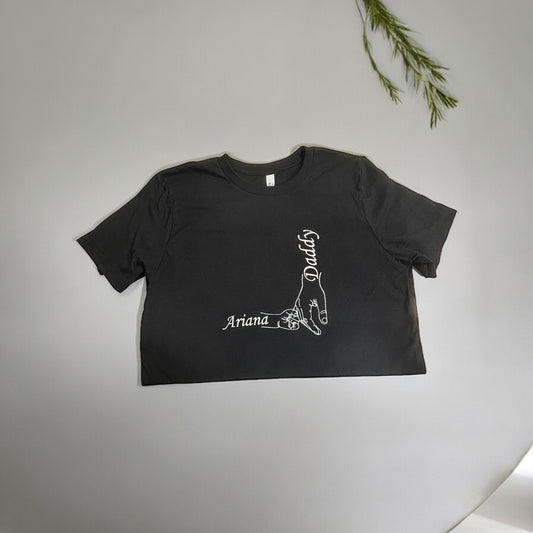 Daddy T-shirt, Embroidered T-shirt, Holding Hands Embroidered T-shirt