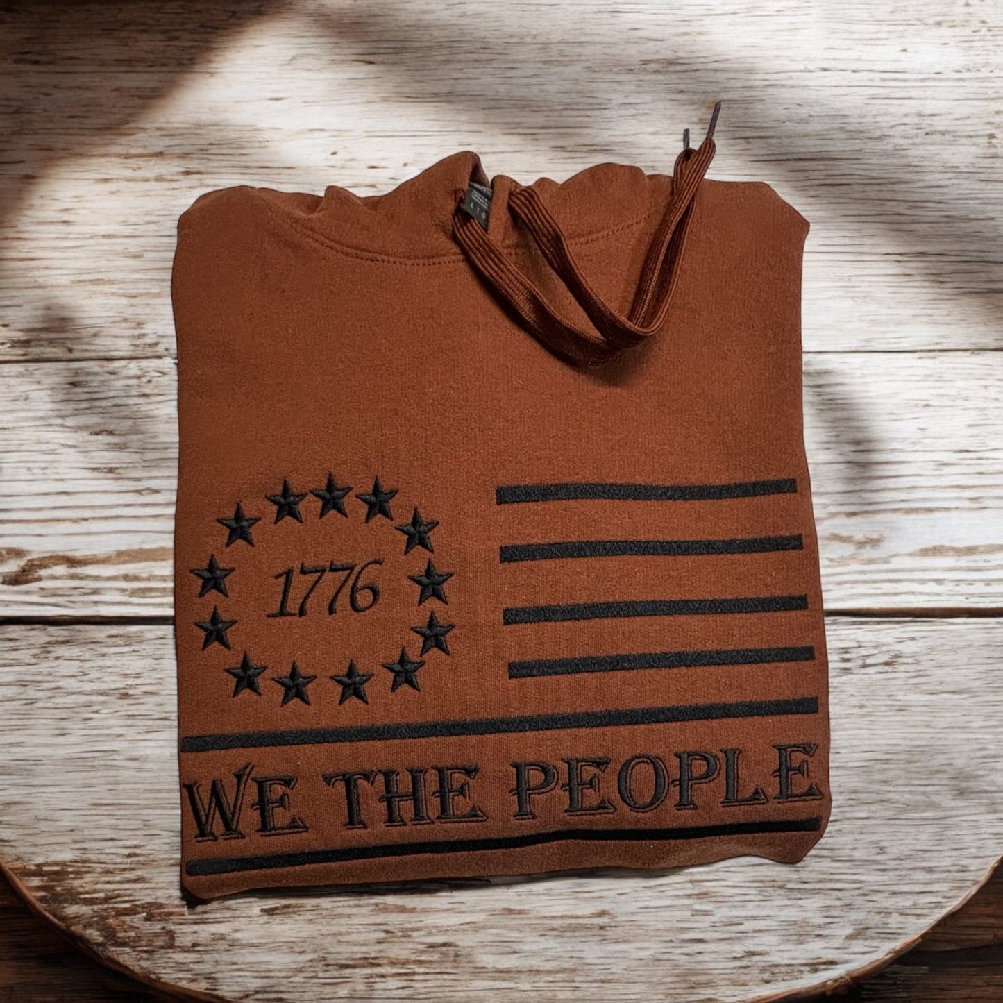 We The People Hoodie, Freedom Hoodie, 1776 Hoodie, Patriotic Hoodie, Adult Unisex Hoodie, Embroidered Hoodie