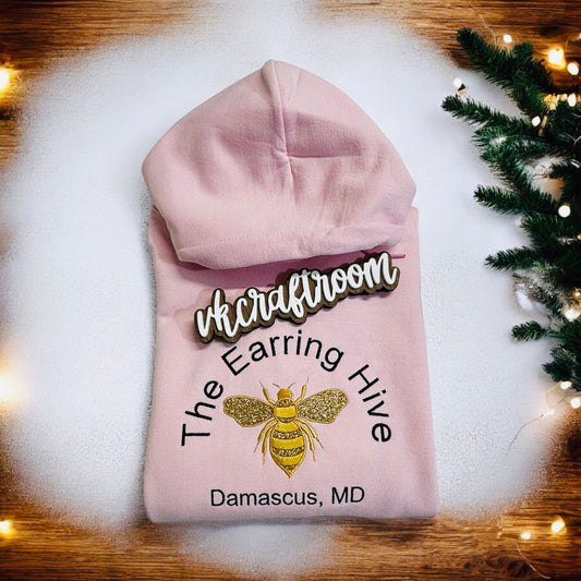 The Earring Hive Hoodie, Custom Hoodie, Personalised Hoodie