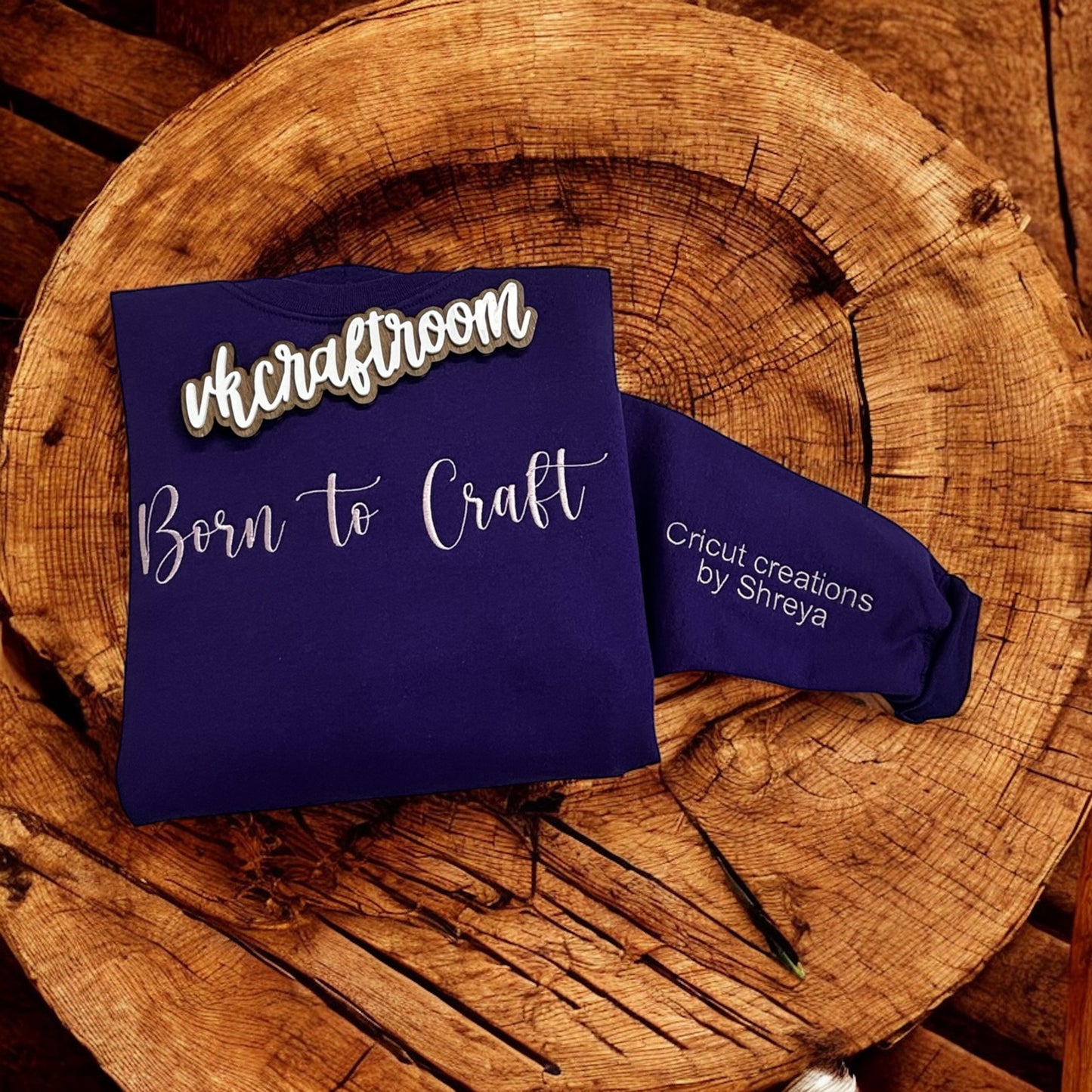 Born to Craft Custom Sweatshirt, Embroidered Sweatshirt, Custom Logo Sweatshirt