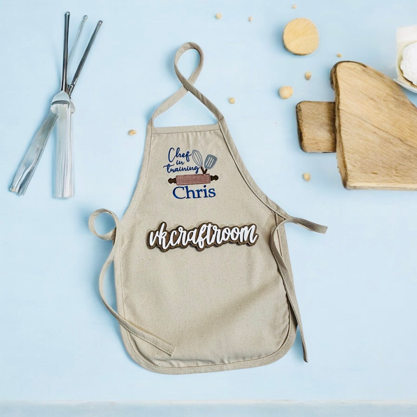 Chef in Training Apron, Personalised Apron, Embroidered Apron, Gift for Kids, Custom Apron, Unisex Gift