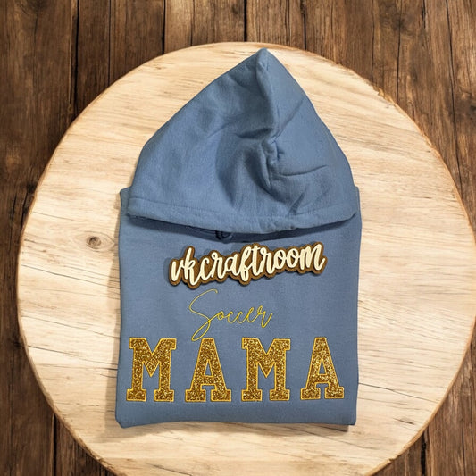 Soccer Mama Hoodie, Personalised Mama Hoodie, Sport Mama Hoodie, Soccer Hoodie, Adult Embroidered Soccer Mama Hoodie