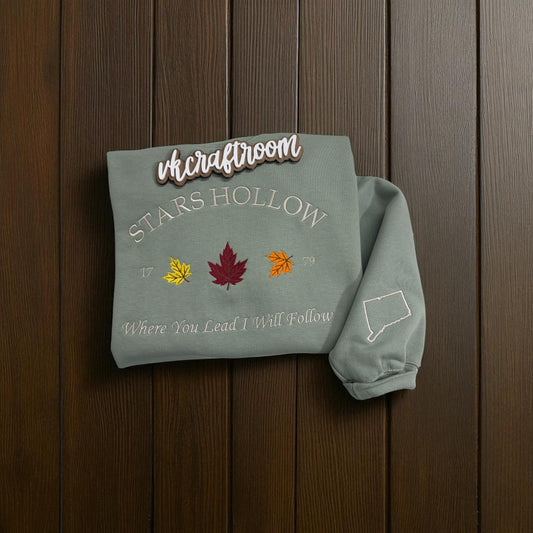 Stars Hollow Sweatshirt, Custom Embroidered Sweatshirt, Gilmore Girls Sweatshirt