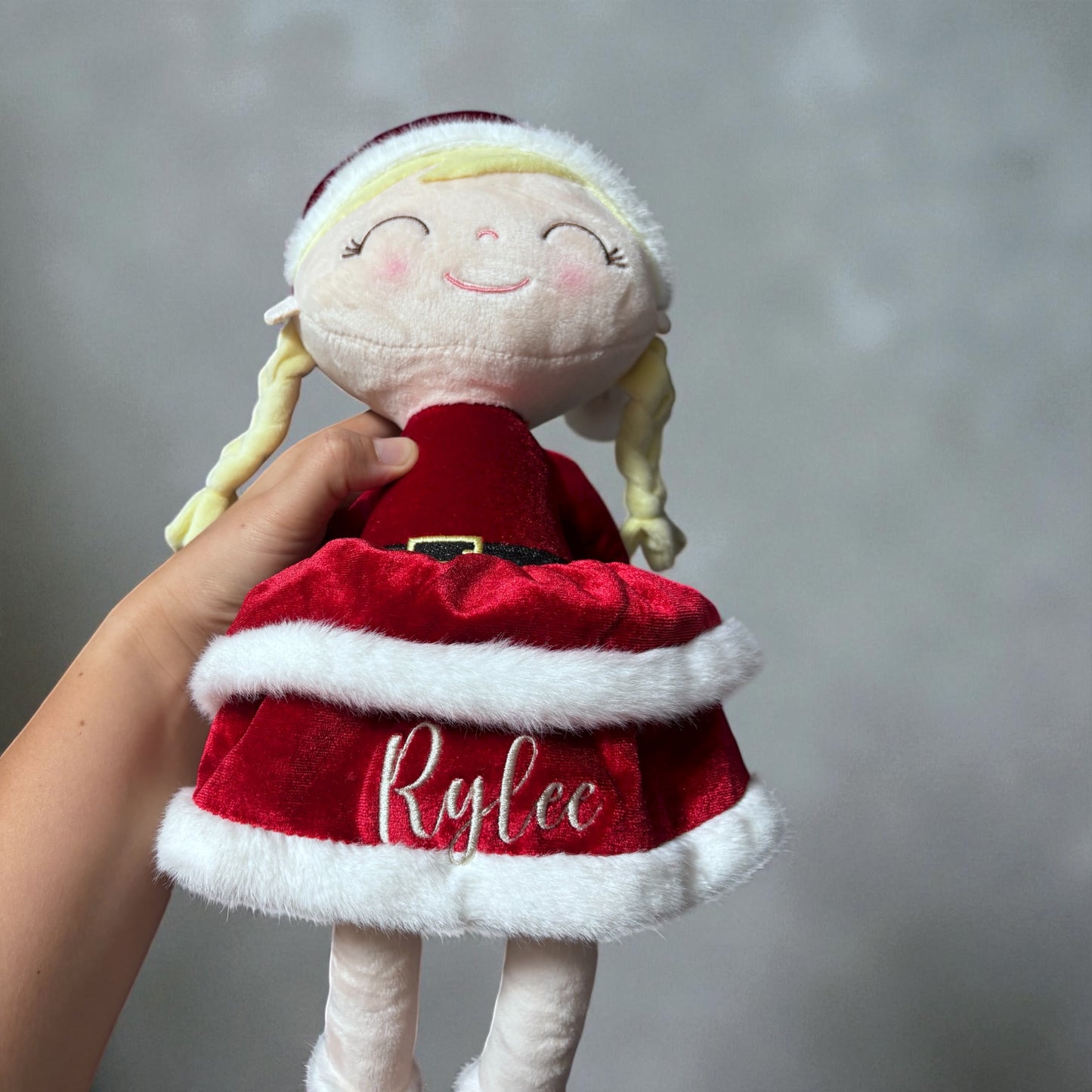 Custom Christmas Embroidered Doll