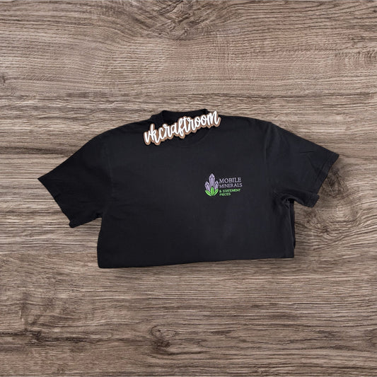 Custom Embroidered Mobile Minerals Logo T-shirt