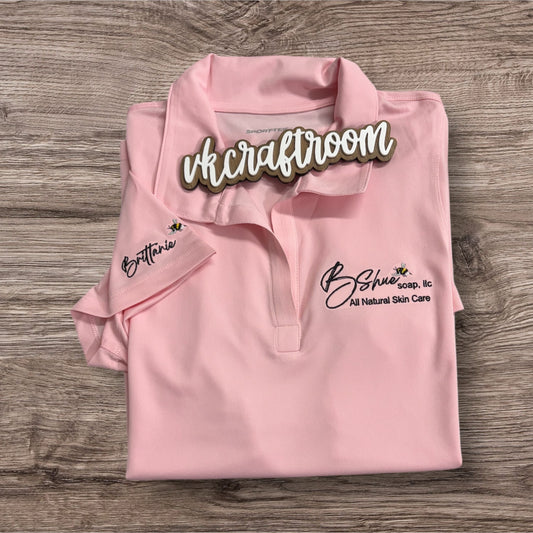 Custom Embroidered Logo BShue Polo, Custom Logo Polo