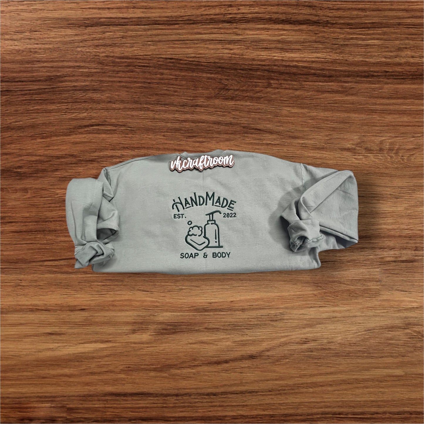 Custom Embroidered Lindsey Ann Soap & Body Logo Sweatshirt