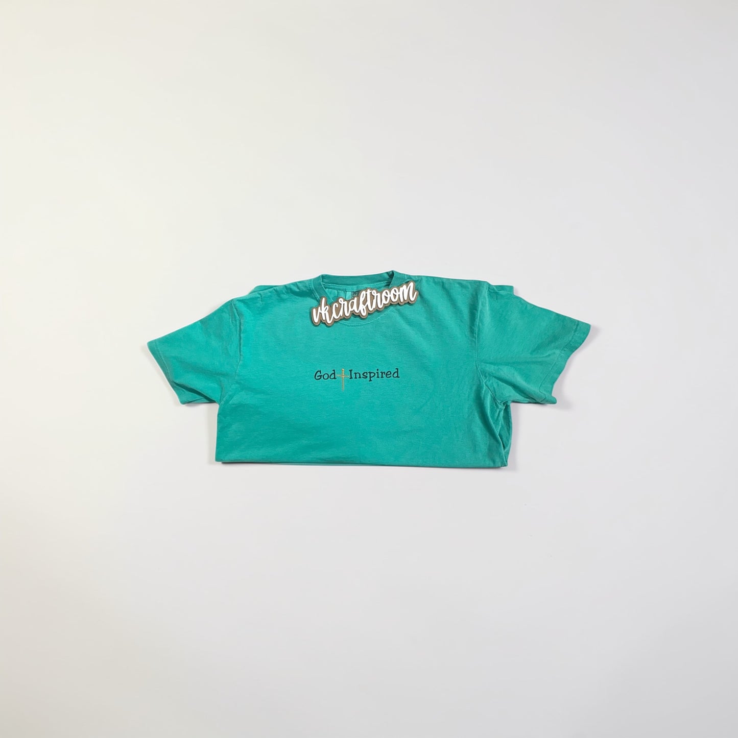 God Inspired Embroidered T-shirt, Faith-based T-shirt, Custom Embroidered T-shirt