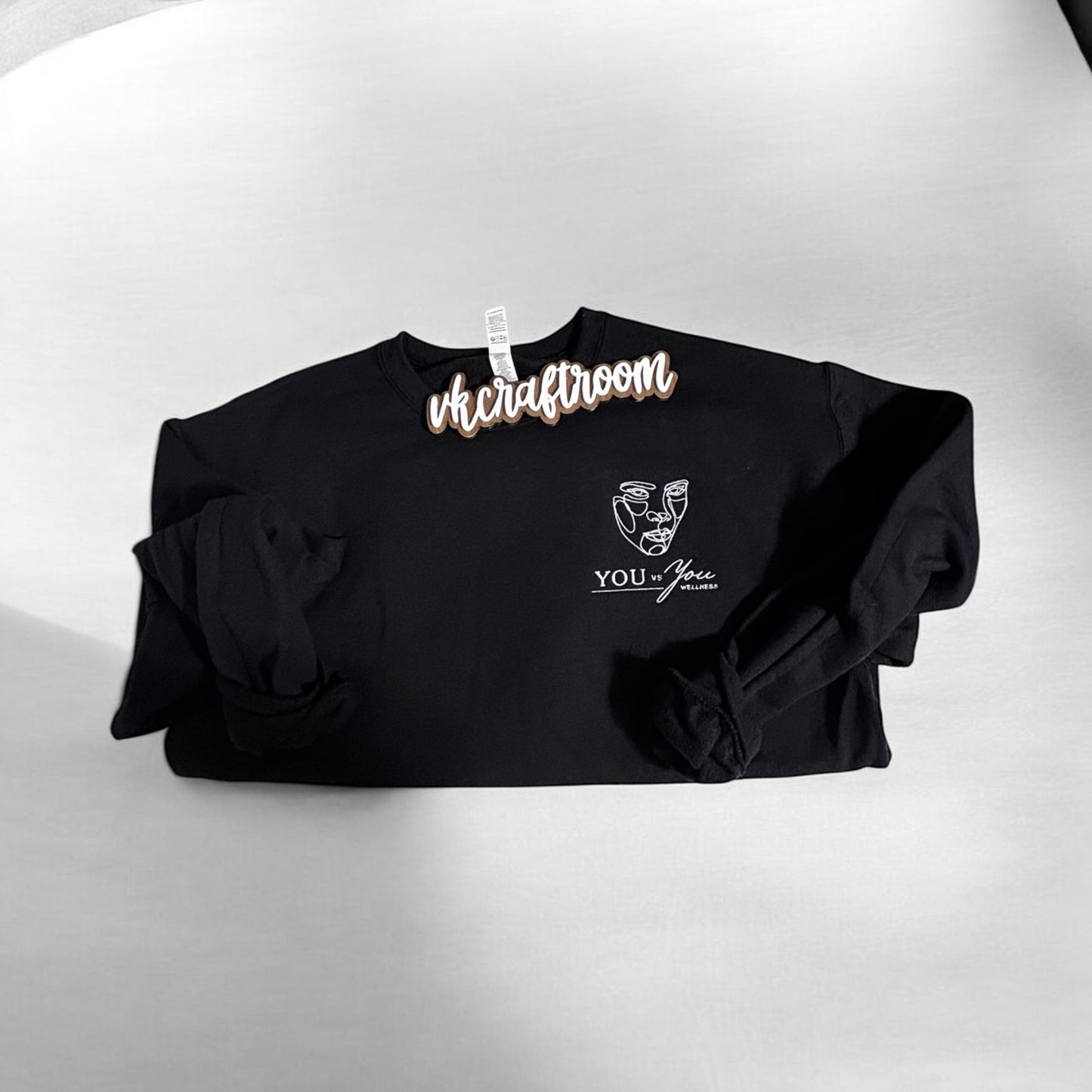 Custom Embroidered Sweatshirt , You VS You Wellness Logo Sweatshirt