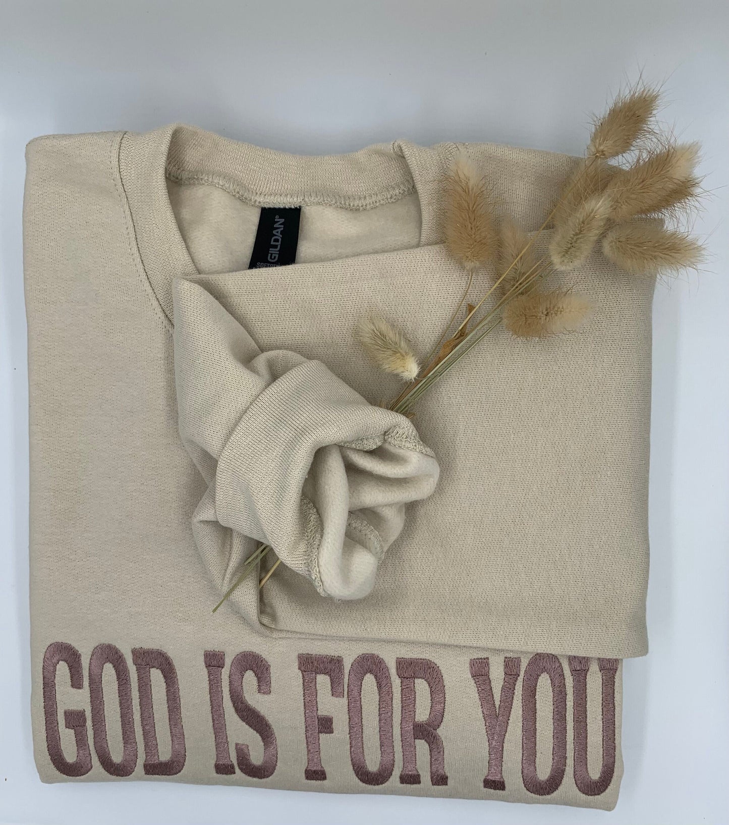 God Is For You Sweatshirt, Faith Based Shirt, Christian Sweatshirt, Christian Gift, Embroidered Adult Unisex Sweatshirt