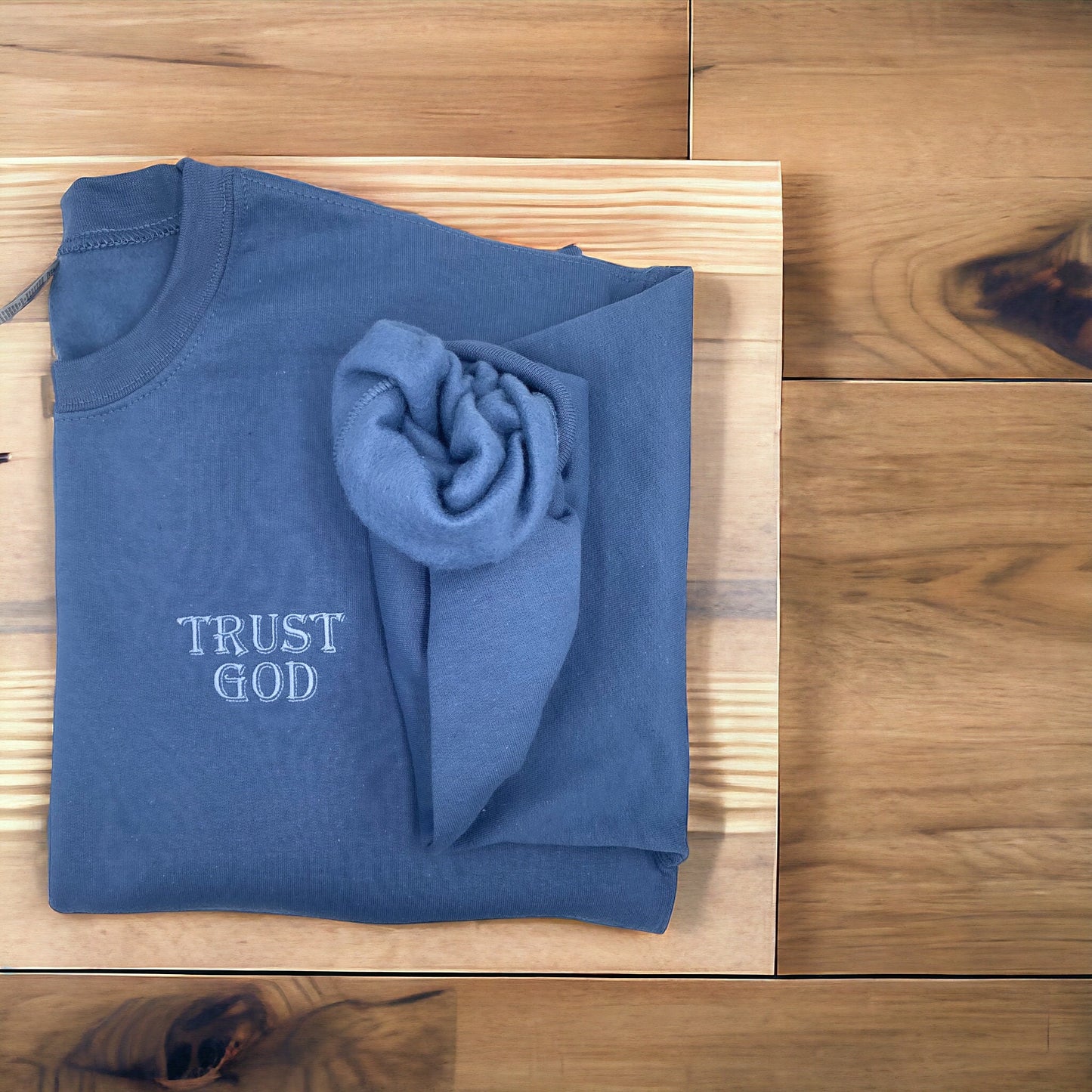 Trust God Sweatshirt, Faith Based Sweatshirt, Christian Sweatshirt,  Christian Gift, Embroidered Adult Unisex Sweatshirt