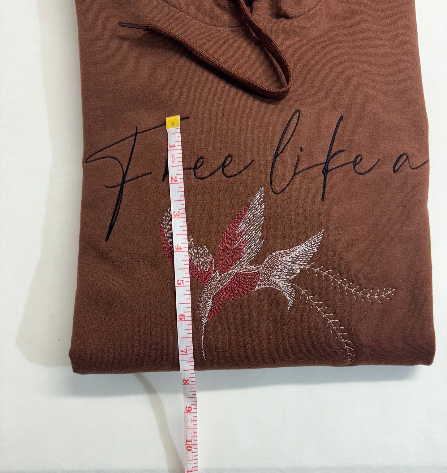 Free Like a Bird Hoodie, Inspirational Hoodie, Motivational Hoodie, Embroidered Free like a Bird Hoodie